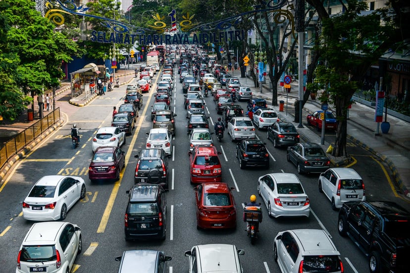 Busy Road In Malaysia