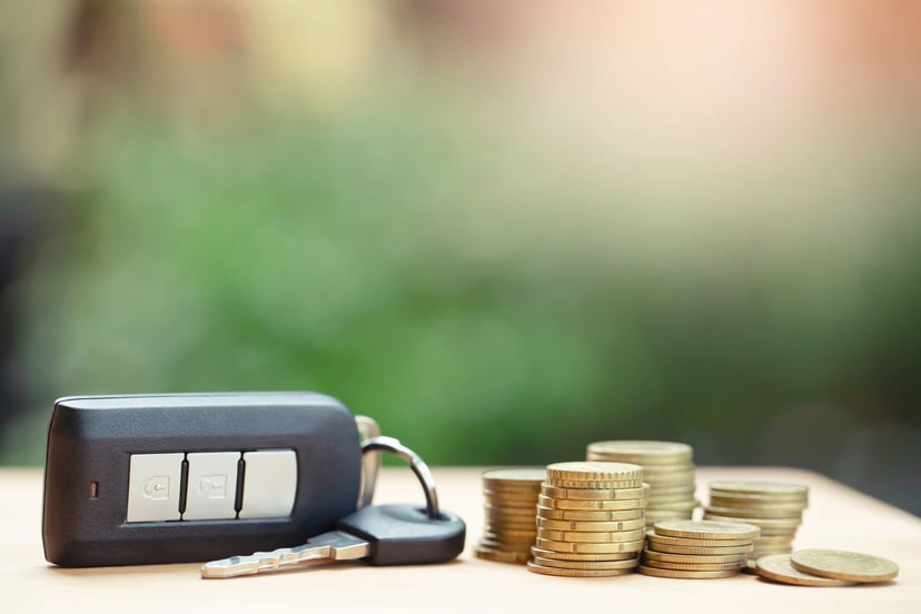 Stock Of Coins And Car Keys