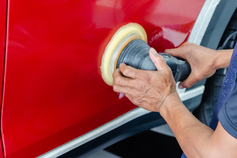 Car Being Waxed