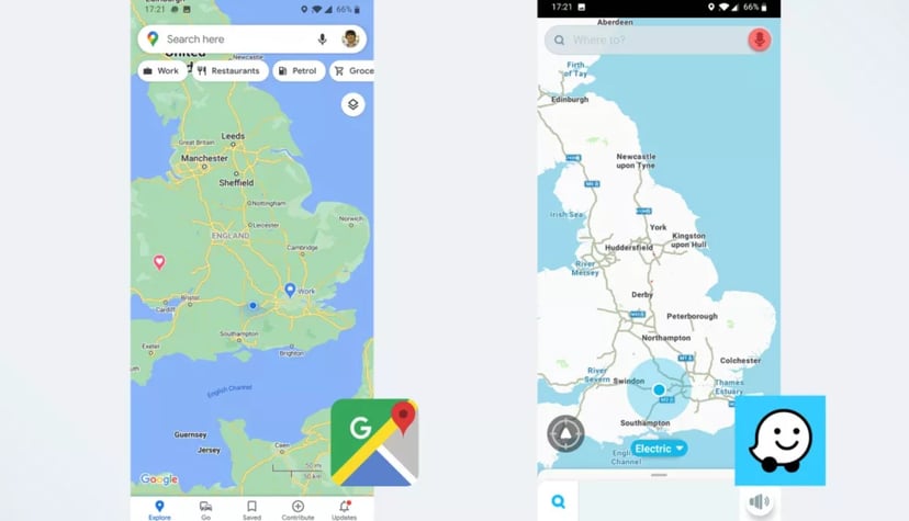 Gmaps And Waze Look Different