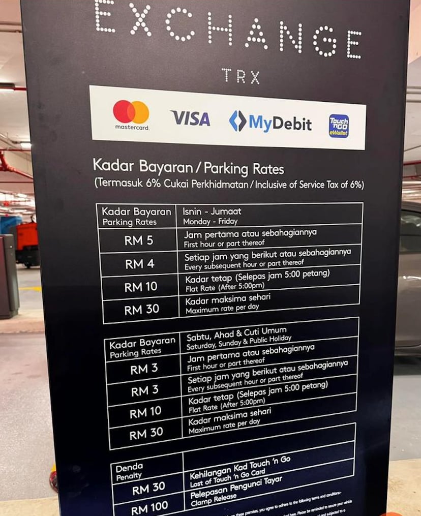 Piston.My Exchange Trx Parking Rates