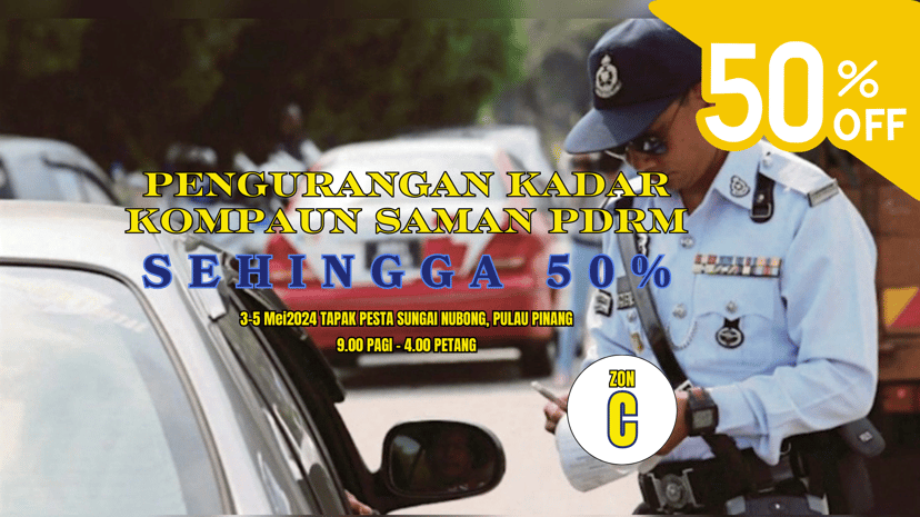 PDRM Pulau Pinang: diskaun sehingga 50% untuk notis trafik! 3-5 Mei, photo 1