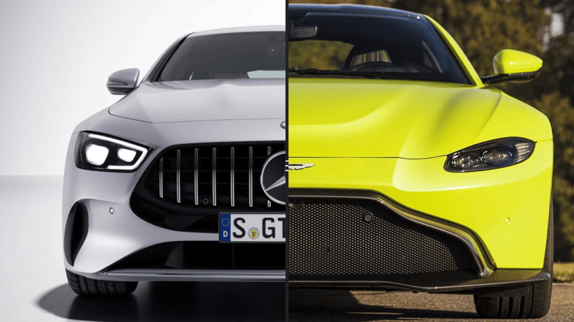 Aston Martin Vantage And Mercedes Amg