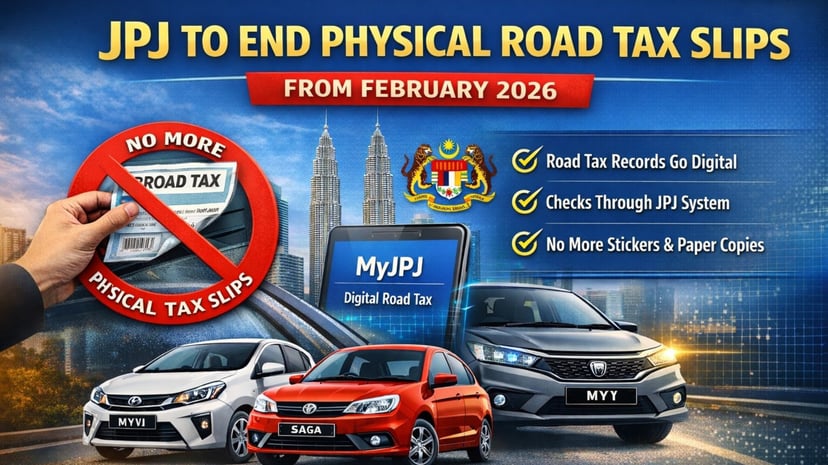 Jpj Ends Physical Road Tax Slip Printing From Feb 2026