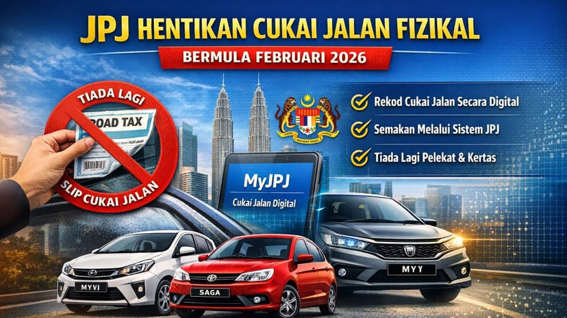 Jpj Ends Physical Road Tax Slip Printing From Feb 2026