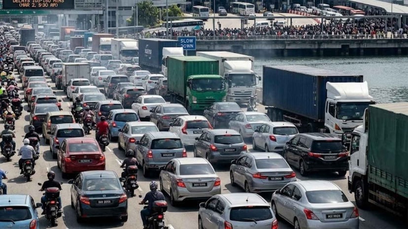Woodlands Checkpoint Sees Heavy Congestion As Singapore Tightens Security Checks