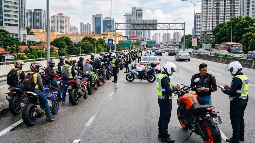 JPJ motorcycle enforcement 2026", "SIRIM approved helmet tag", "Motorist app demerit point dashboard