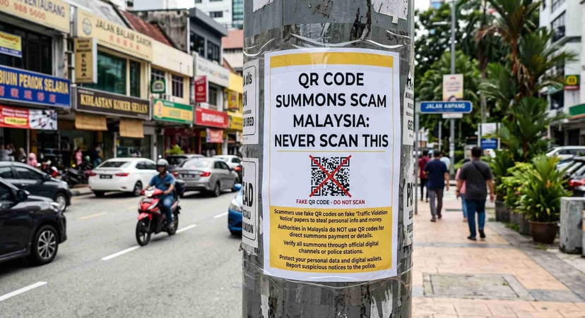 QR code summons scam Malaysia: Never scan this, photo 1