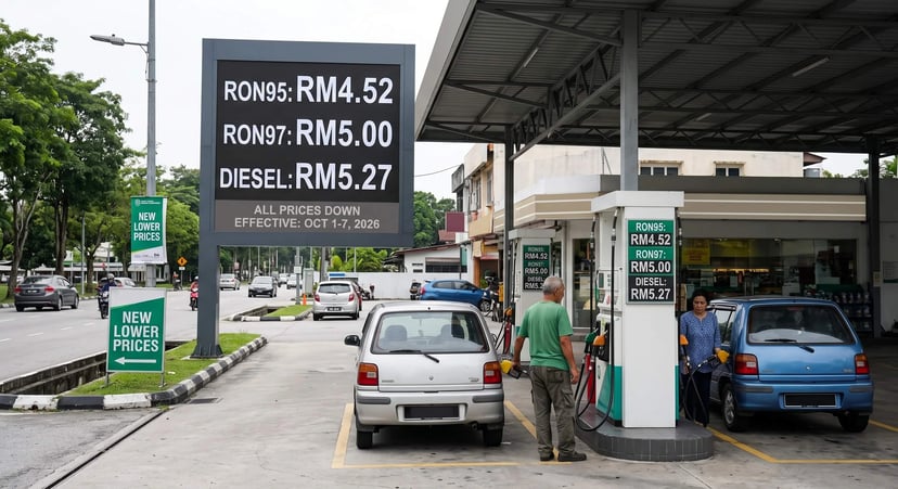 Malaysia's fuel prices from 1 to 7 October 2026 falls, photo 1